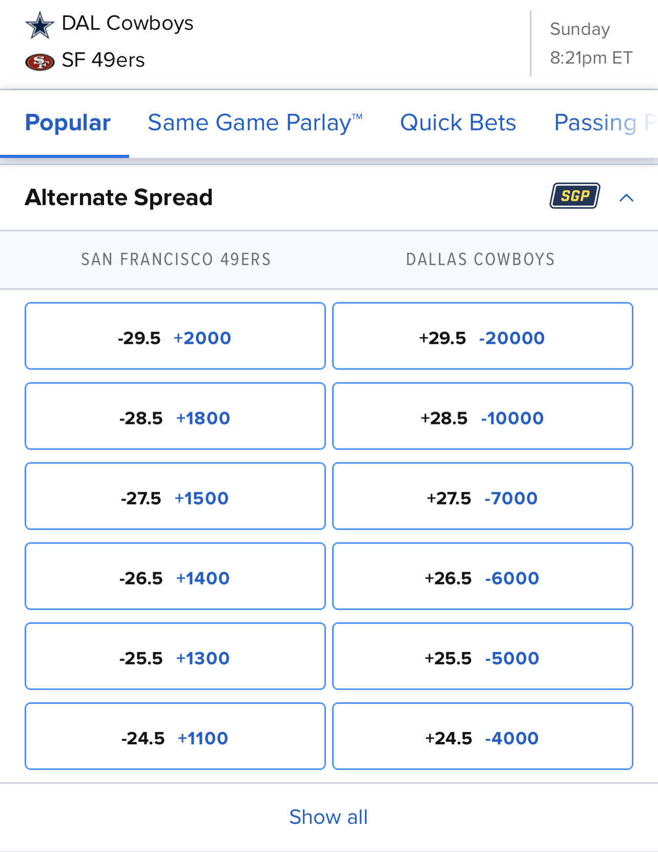 Alternate Spreads: How FanDuel Does It