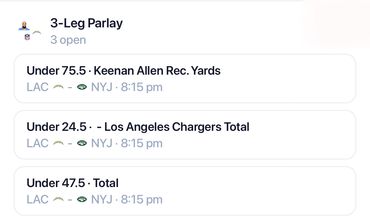 Monday Night Football Picks: Parlay